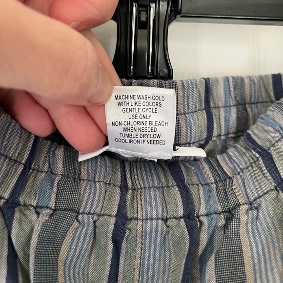 Serengeti Stripped Pull On Pants Blue/Multi Petite XL NWOT - Picture 5 of 8